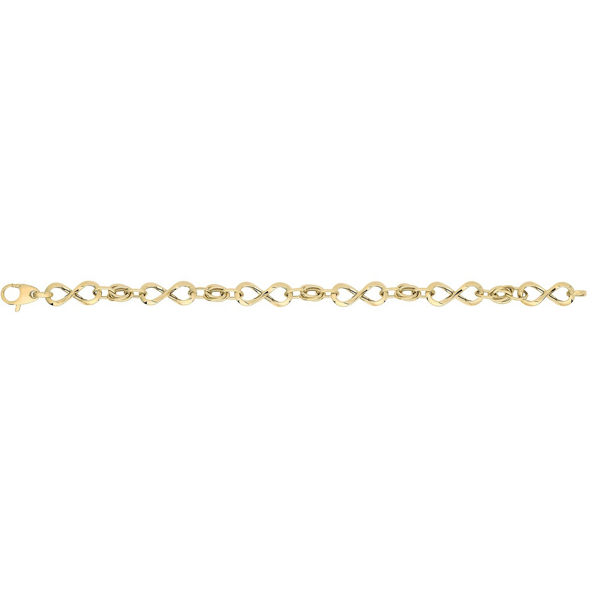Infinity Style Bracelet 9ct Yellow Gold 375 Hallmarked British Made Brand New