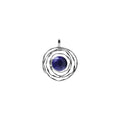 Lapis Lazuli Flush Web Pendant Sterling Silver 925 Hallmarked All Chain Lengths