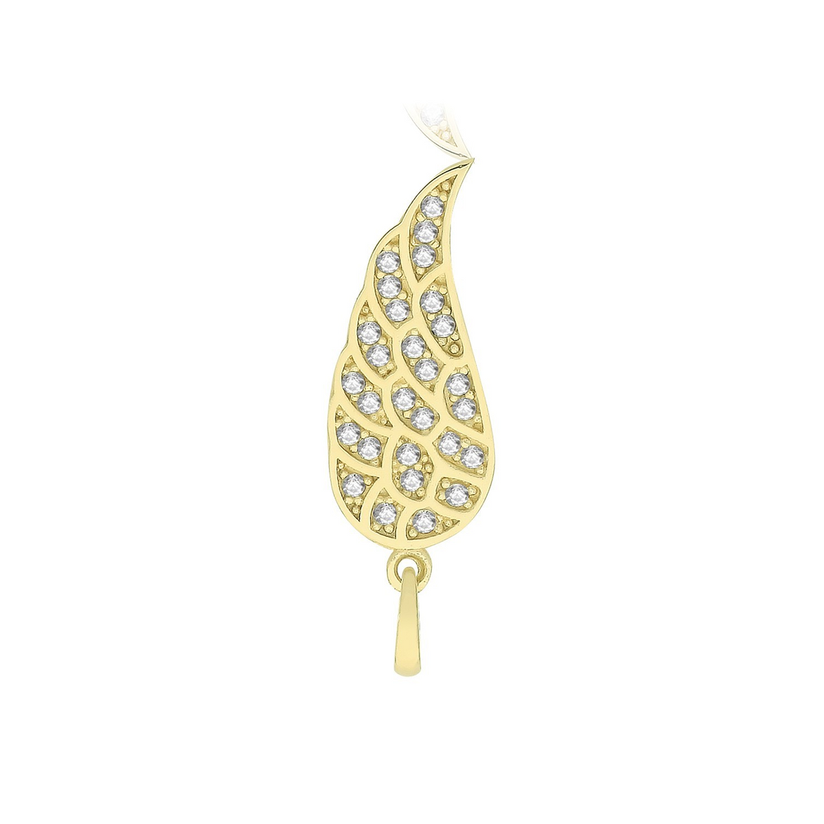 Angel Wing 9ct Yellow Gold Pendant 375 Hallmarked British Made All Chain Lengths