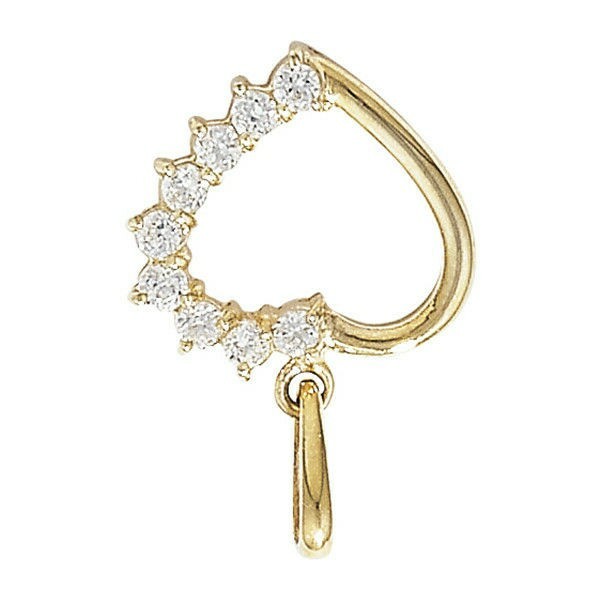 Yellow Gold Solitaire Heart Pendant Hallmarked British Made All Chain Lengths