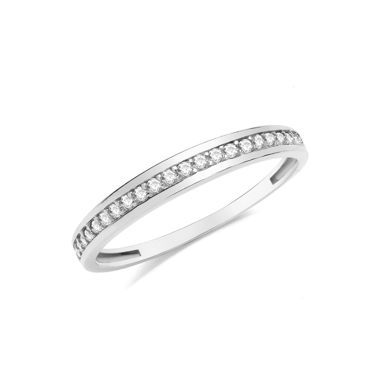 Eternity Ring 9ct White Gold Band Hallmarked Sizes J - T