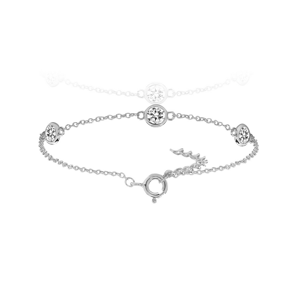 Bezel Set Tennis Bracelet Sterling Silver 925 Hallmarked Brand New Boxed
