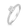 35 Lab-Created Diamond Engagement Ring 18ct White Gold Hallmarked Sizes J - Q