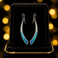 Natural Opal Teardrop Earrings Sterling Silver 925 Hallmarked British Made