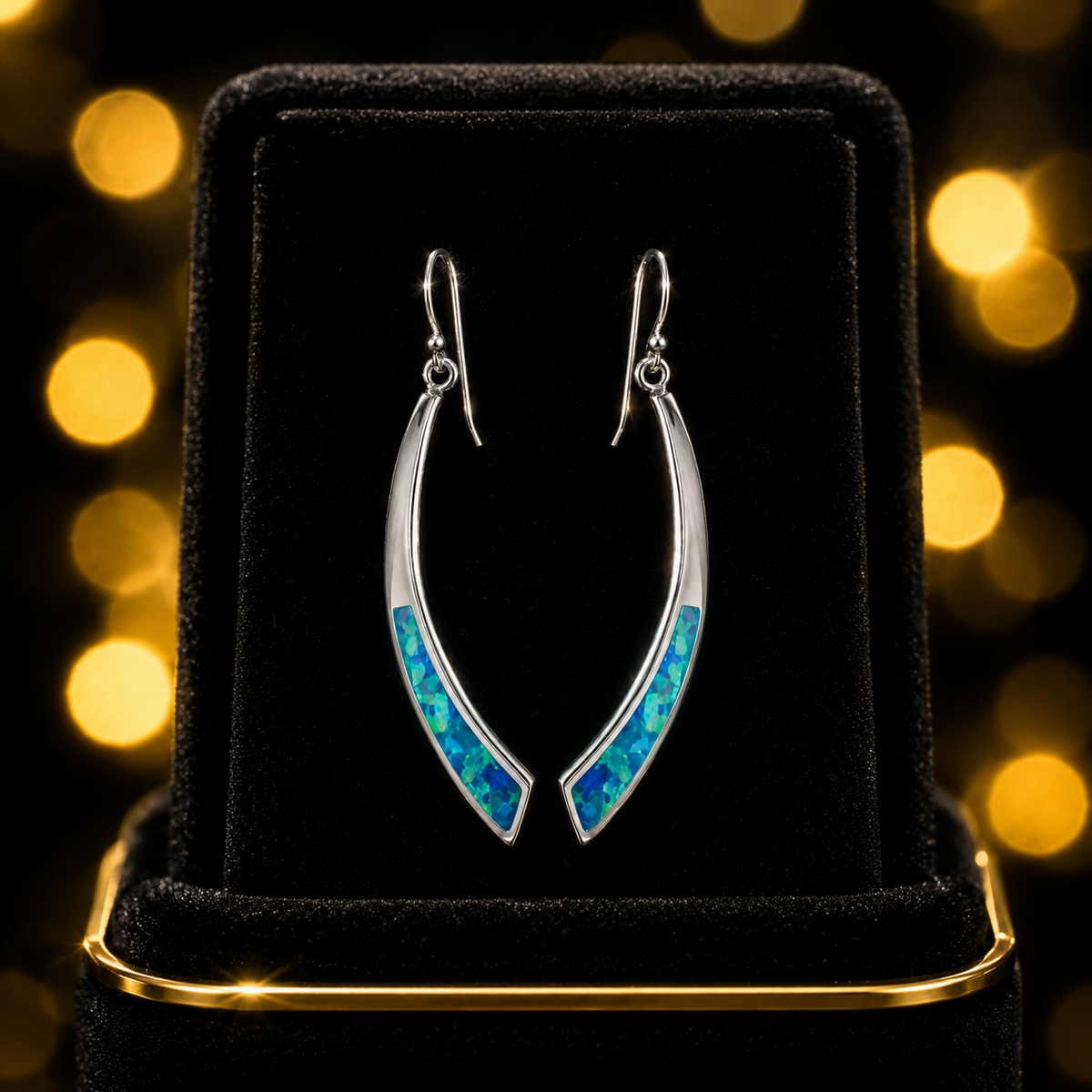 Natural Opal Teardrop Earrings Sterling Silver 925 Hallmarked British Made