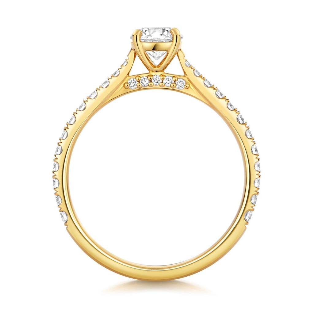 35 Lab-Grown Diamond Engagement Ring 18ct Yellow Gold Hallmarked Sizes J - Q