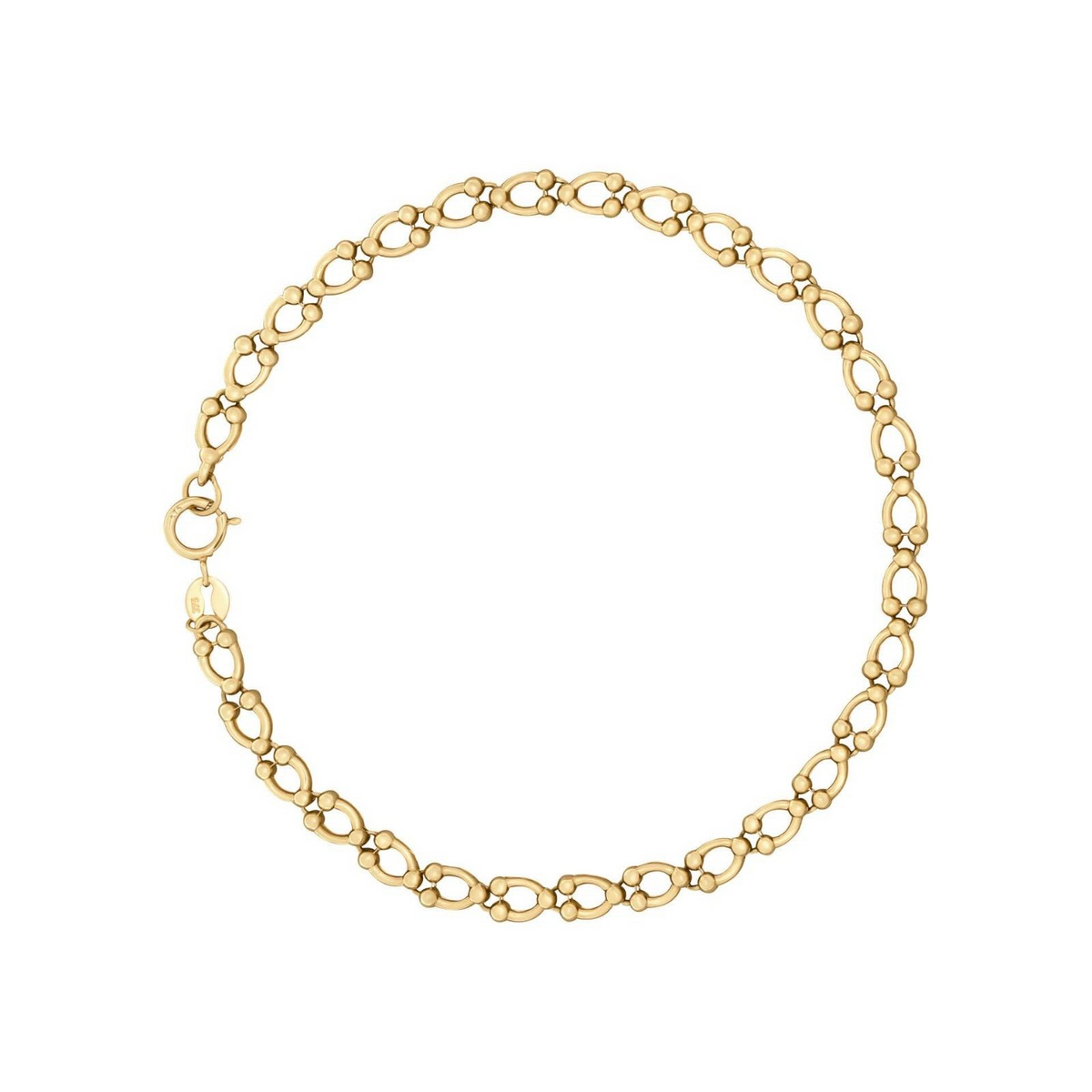 Oval Link Bracelet In 9ct Yellow Gold 375 Hallmark British Made Brand New Boxed