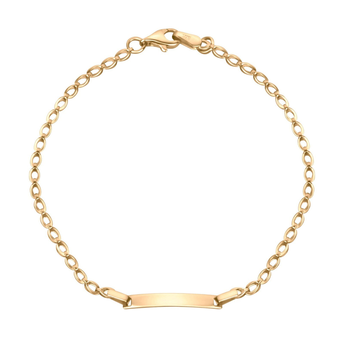ID Bracelet In 9ct Yellow Gold 375 Hallmarked British Made Brand New Boxed