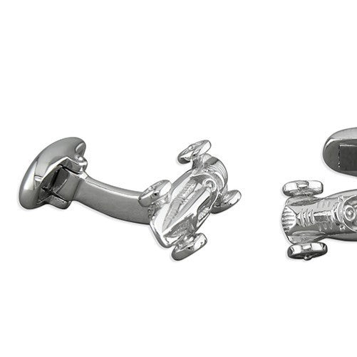 Solid Sterling Silver Classic Race Car Set Men's 925 Hallmarked British Made