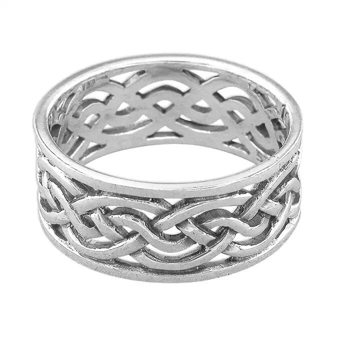 Mens Celtic Band Ring 925 Hallmarked British Made Brand New Boxed  Sizes S - Z