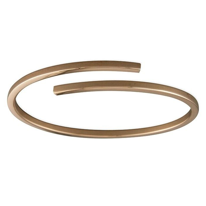 Rose Gold Plated Bangle Crossover British Made Hallmarked Brand New Boxed