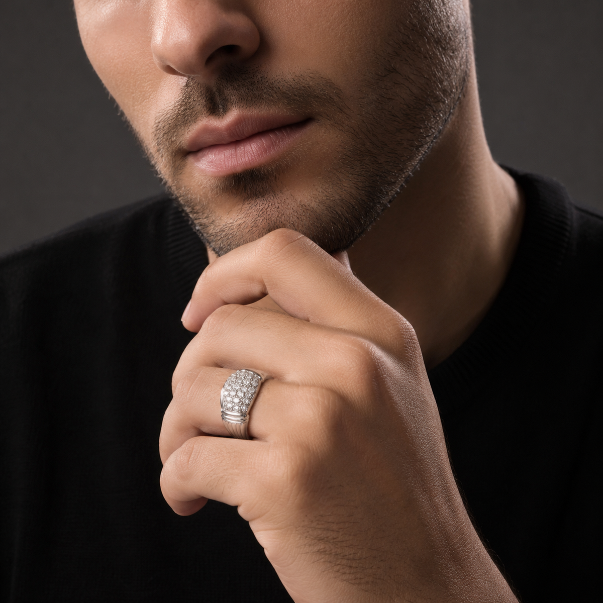 Gents Boxing Glove Ring Sterling Silver Engagement Men's Hallmark Sizes O - Z