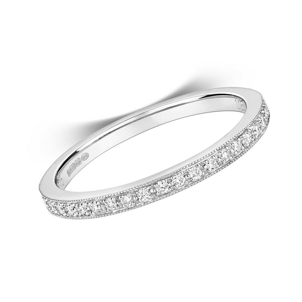 Diamond Eternity Ring 9ct White Gold 375 Hallmark Sizes J - Q British Made