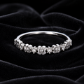 Flower & Star Eternity Ring Sterling Silver 925 Hallmark British Made Size L - R