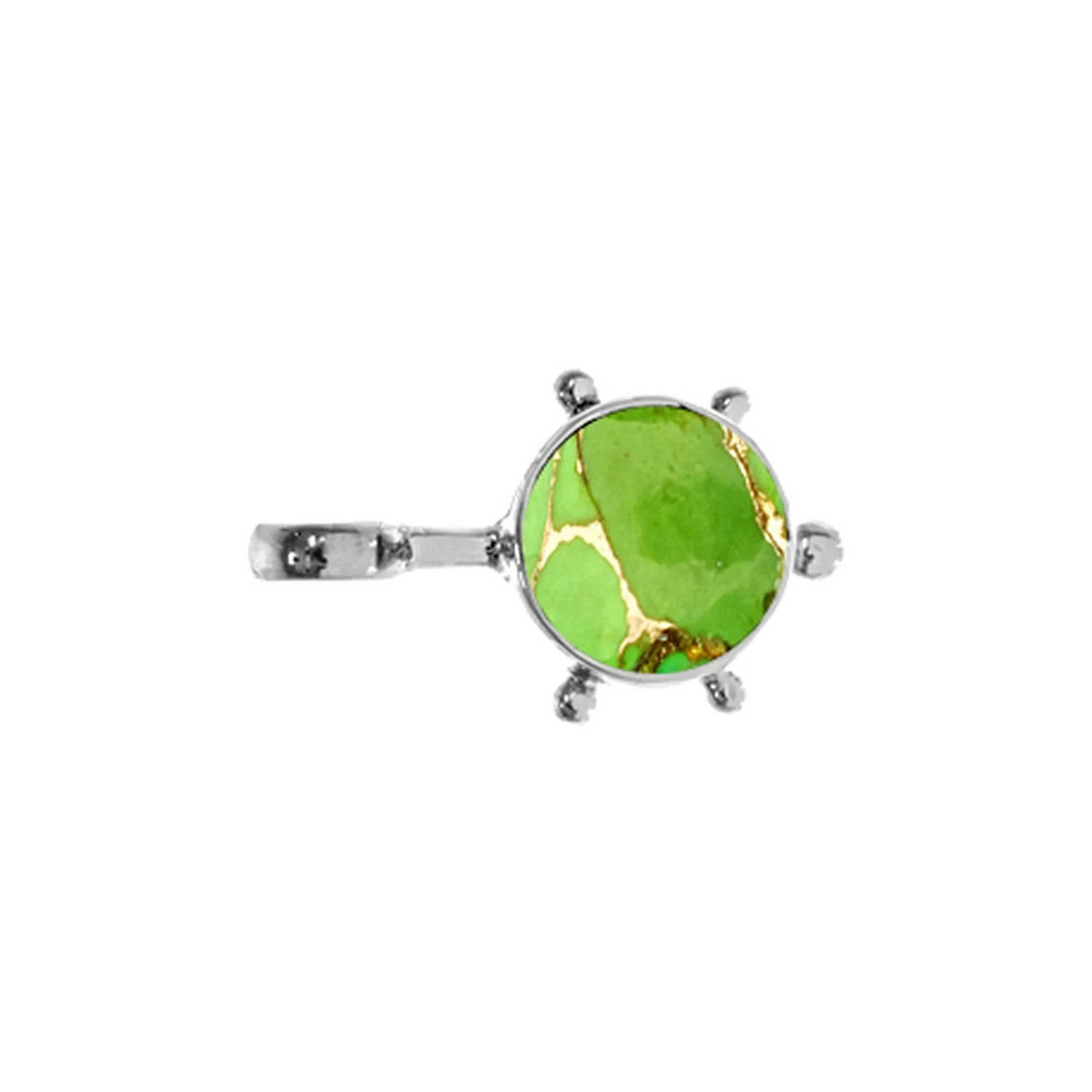 5 Point Green Mohave Pendant Sterling Silver 925 Hallmarked All Chain Lengths