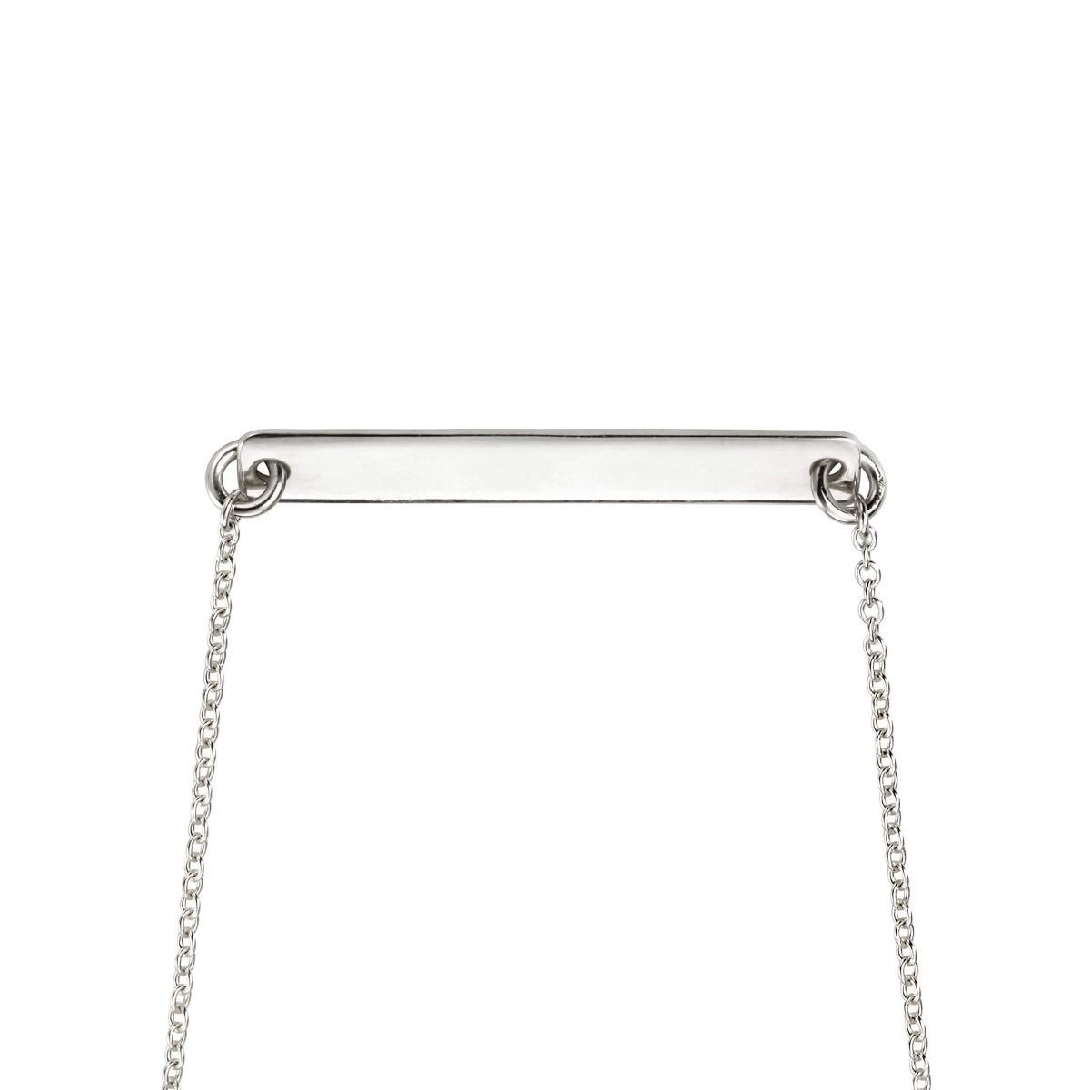 Engravable Bar Pendant Sterling Silver 925 Hallmarked All Chain Lengths