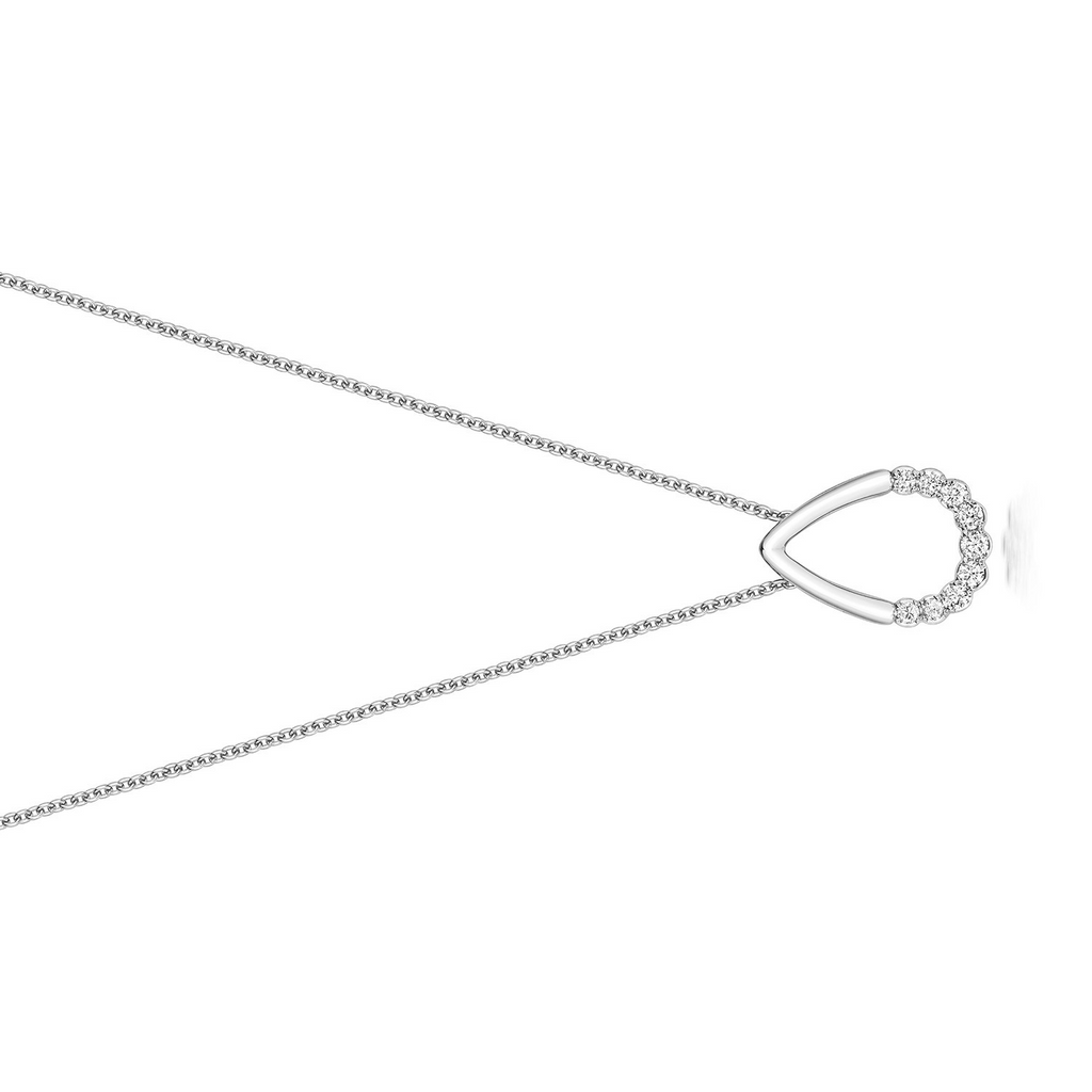 9 Natural Diamond Pear Necklace 18ct White Gold Hallmarked British Made
