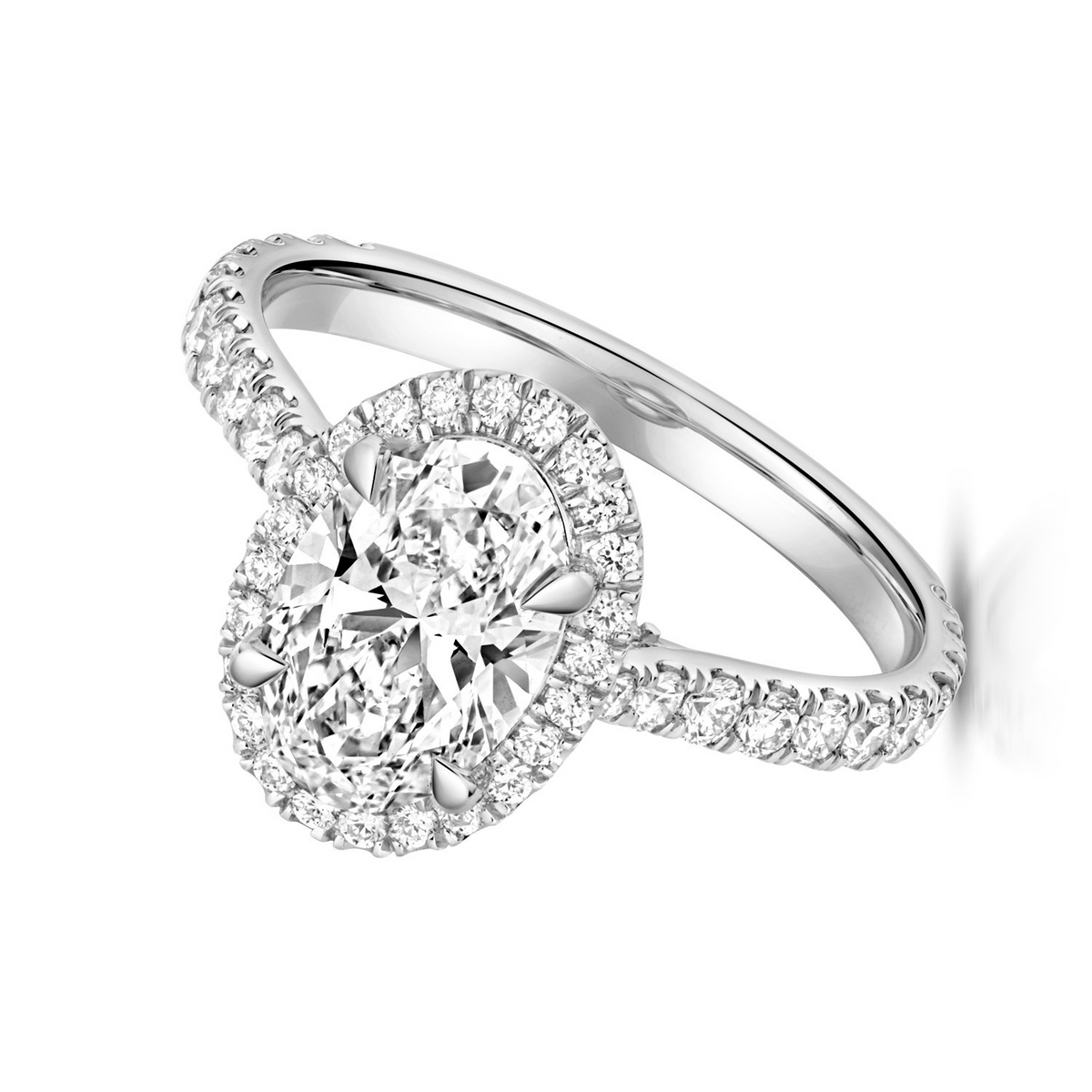 61 Lab-Grown Diamond Engagement Ring 18ct White Gold Hallmarked Sizes J - Q