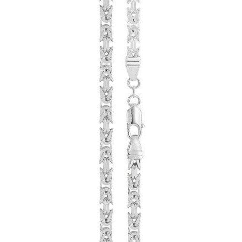 Sterling Silver Byzantine Bracelet British Made 925 Hallmarked 8" Weight 34.7g