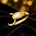 Amethyst Snake Ring 9ct Yellow Gold Hallmarked Sizes J - T British Made