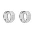 Textured Ridge Hoop Earrings Sterling Silver 925 Hallmarked Brand New Boxed