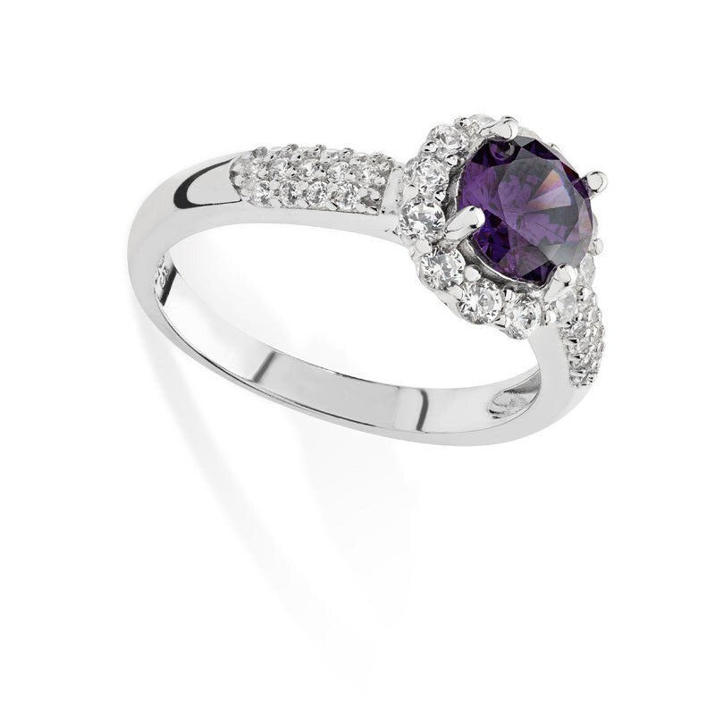 Amethyst Cluster Ring Sterling Silver 925 Hallmarked British Made Size J - R