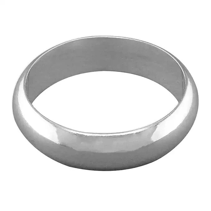 Mens Heavy Curve Band Ring 925 Hallmarked British Made Sizes Q - Z