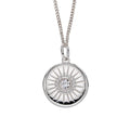 Diamond Cut Disc Pendant Silver Hallmarked British Made All Chain Lengths