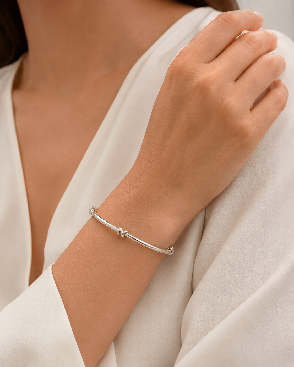 4 Knot Bangle Sterling Silver 925 Hallmarked British Made Brand New