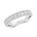 Natural Diamond Eternity Baguette Ring 18ct White Gold Hallmarked Sizes J - Q