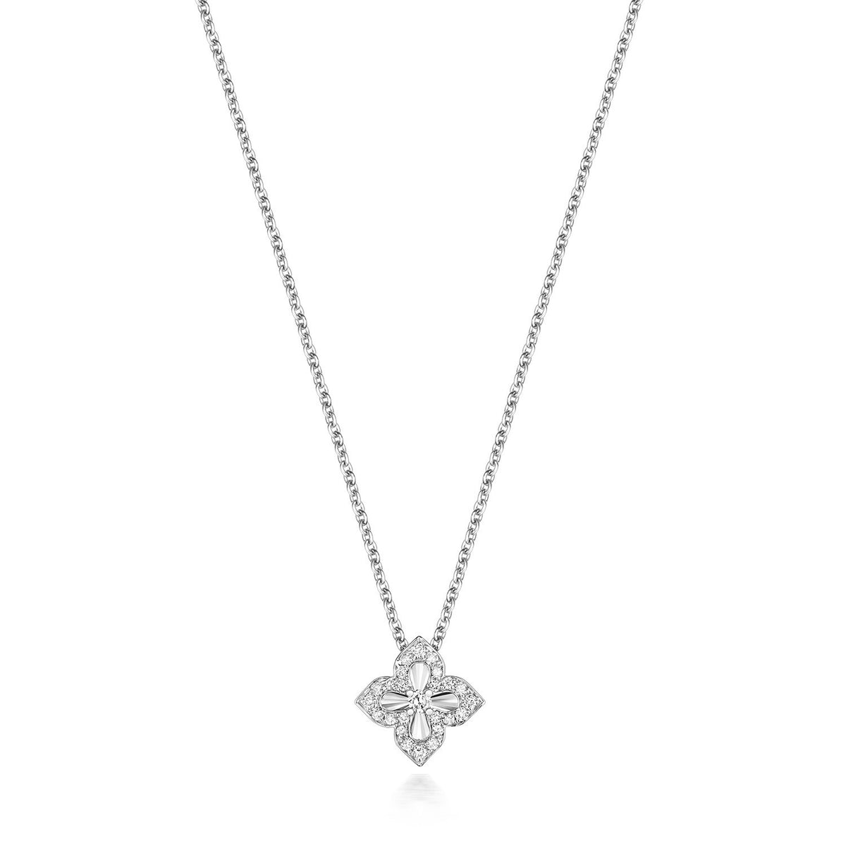 25 Natural Diamond Christ Necklace 18ct White Gold Hallmarked British Made
