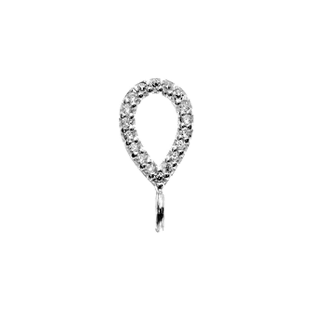 Open Teardrop Pendant Sterling Silver Hallmarked All Chain Lengths Brand New