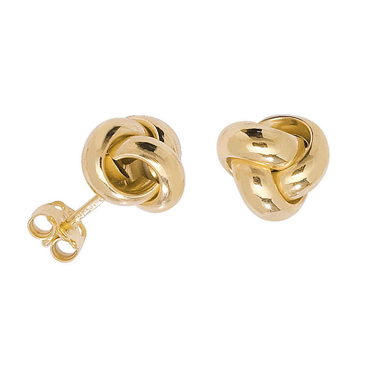 Statement Knot Stud Earrings 9ct Yellow Gold 375 Hallmarked Brand New Boxed