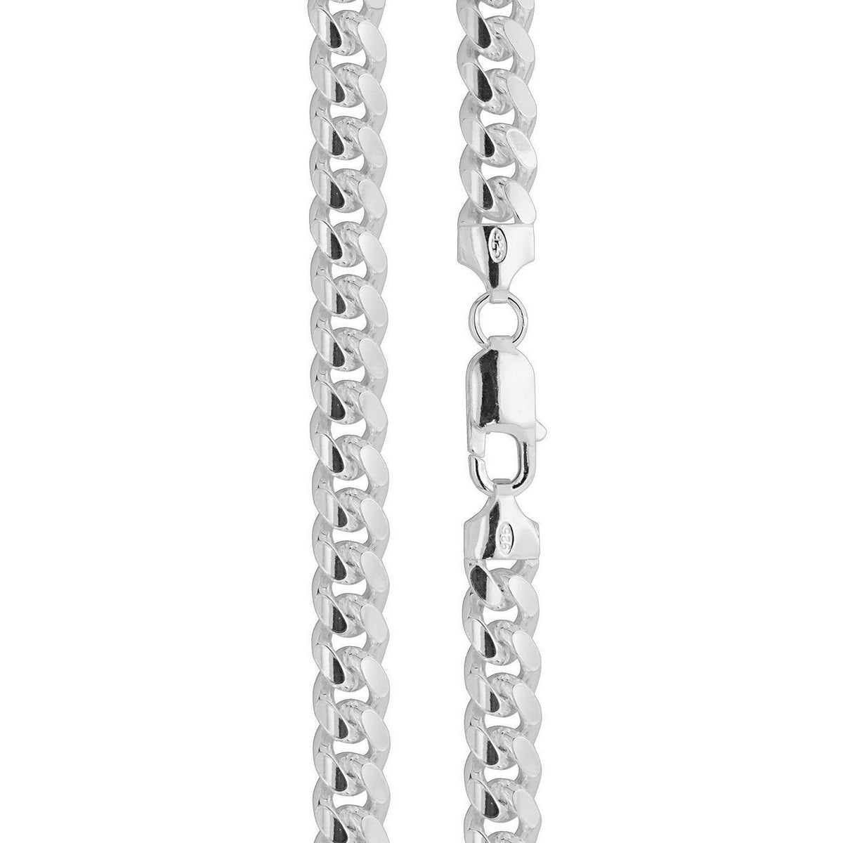 Sterling Silver Cuban Chain British Made 925 Hallmarked  22" Weight 75 g