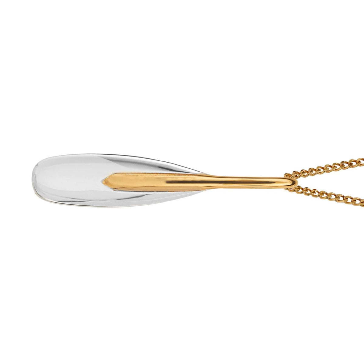 Elongated Pebble Pendant 9ct Yellow Gold Plated Hallmarked All Chain Lengths
