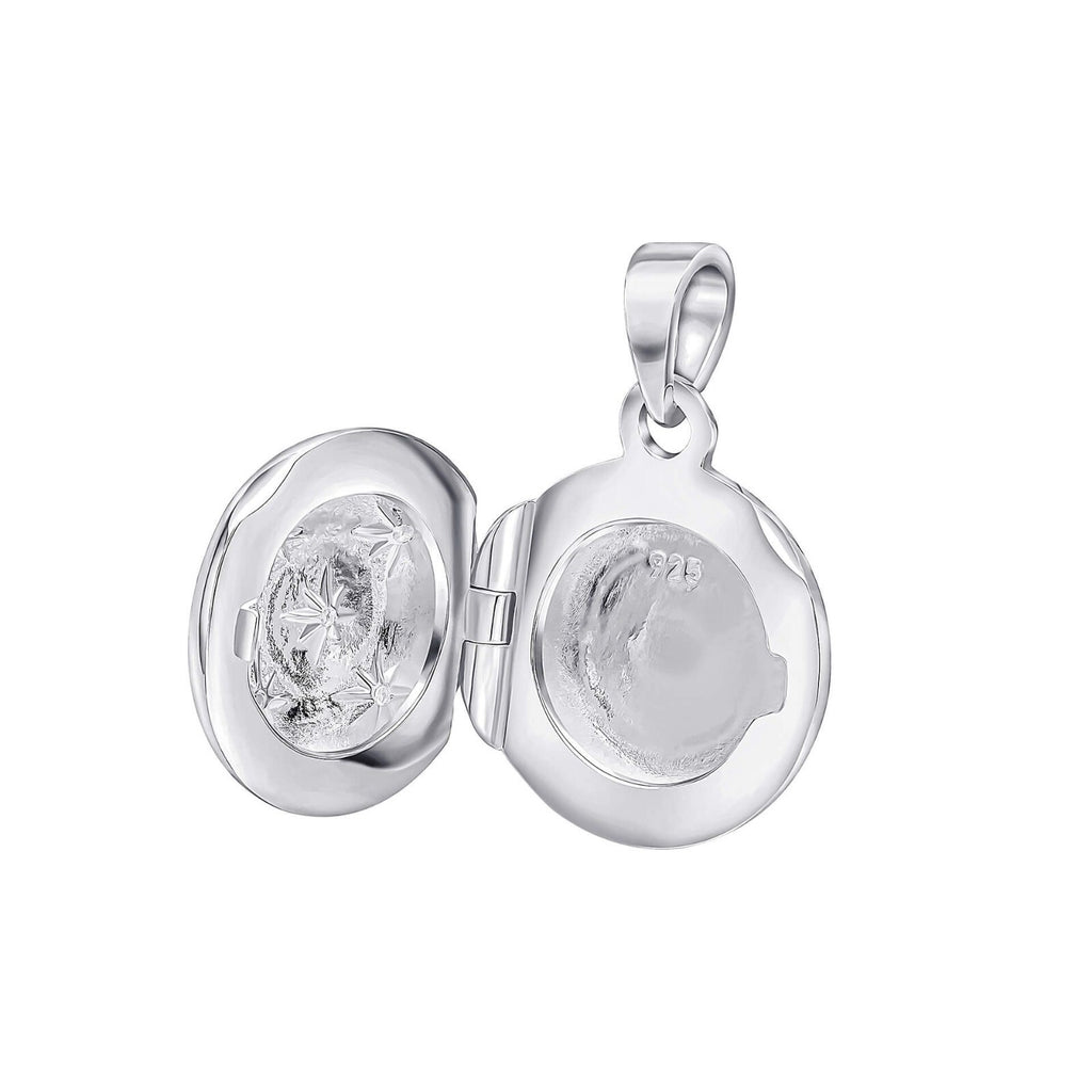 Round Locket Sterling Silver 925 Hallmarked All Chain Lengths British Made