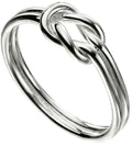 Sterling Silver Knot Ring 925 Hallmarked Size K - S British Made
