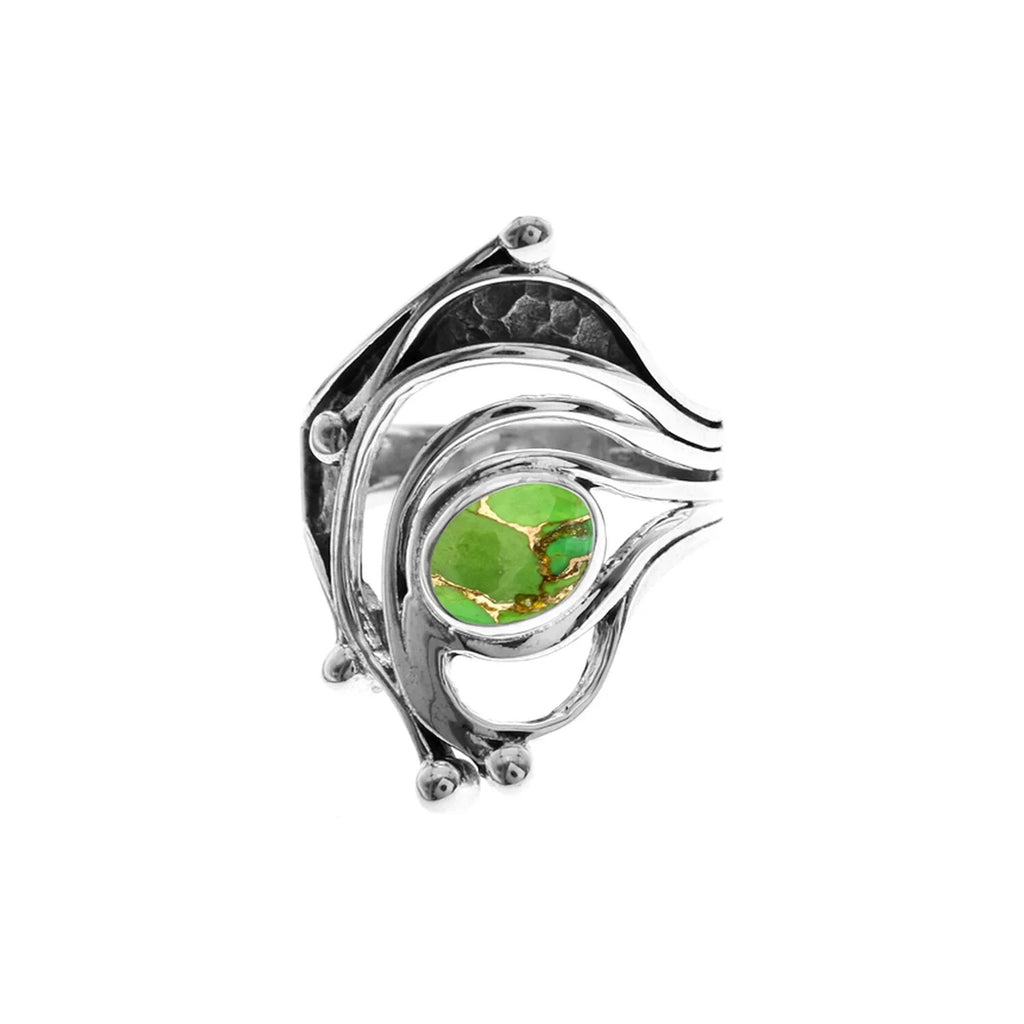 Mohave Statement Ring Sterling Silver 925 Hallmarked British Made Size K - T