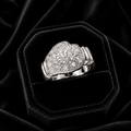 Gents Boxing Glove Ring Sterling Silver Engagement Gents Hallmarked Sizes R - Z