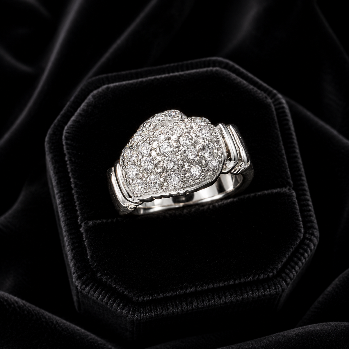 Gents Boxing Glove Ring Sterling Silver Engagement Gents Hallmarked Sizes R - Z