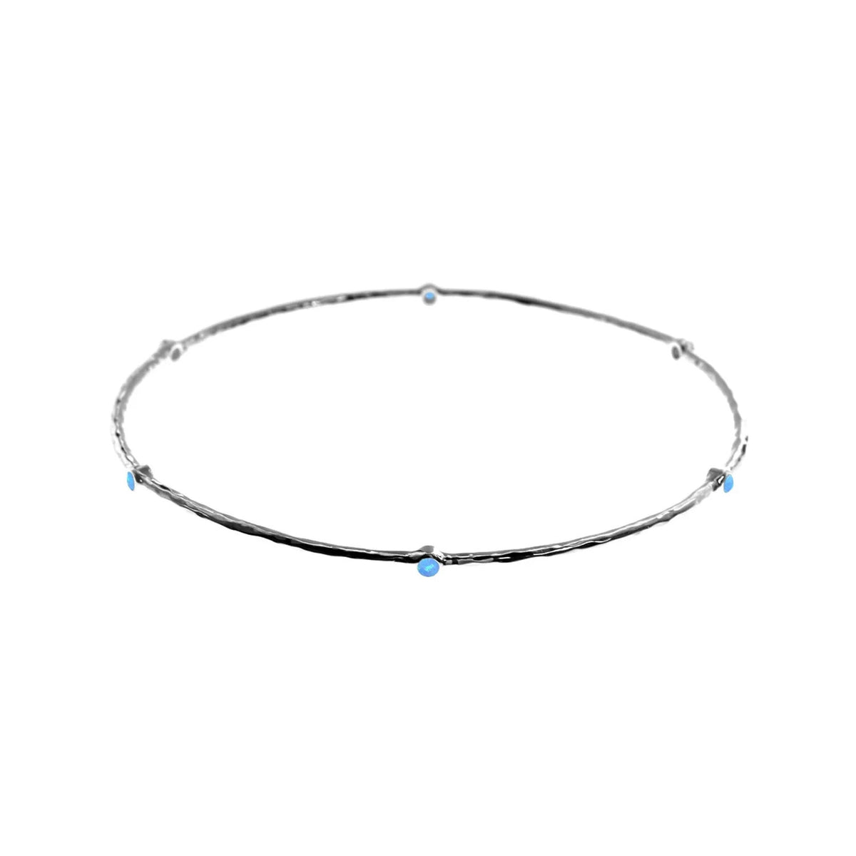 Sterling Silver Opal Bangle British Made 925 Hallmarked Brand New Boxed