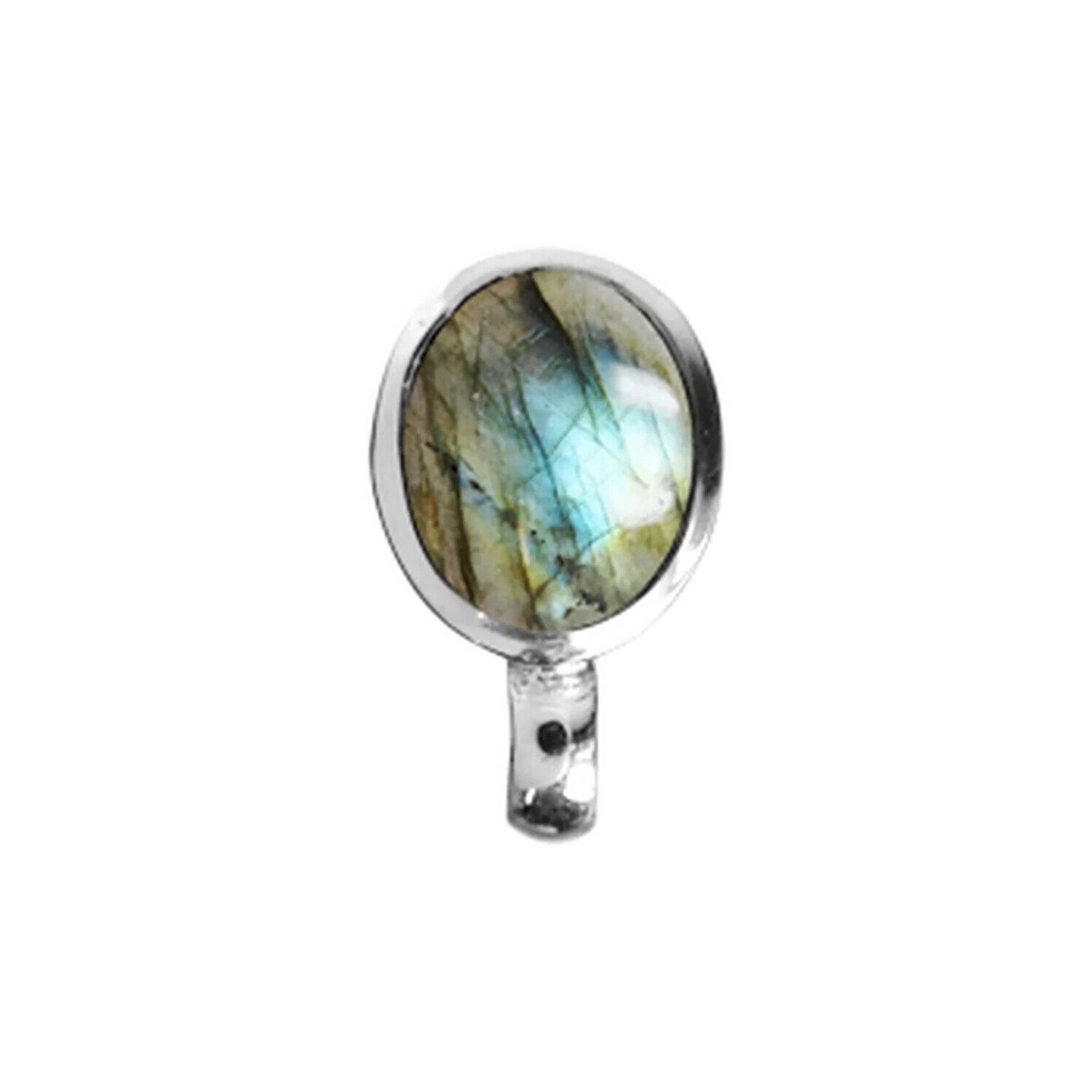 Oval Labradorite Pendant Sterling Silver 925 Hallmarked All Chain Lengths