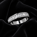 Sterling Silver Eternity Baguette Ring Anniversary 925 Hallmarked Size L - T