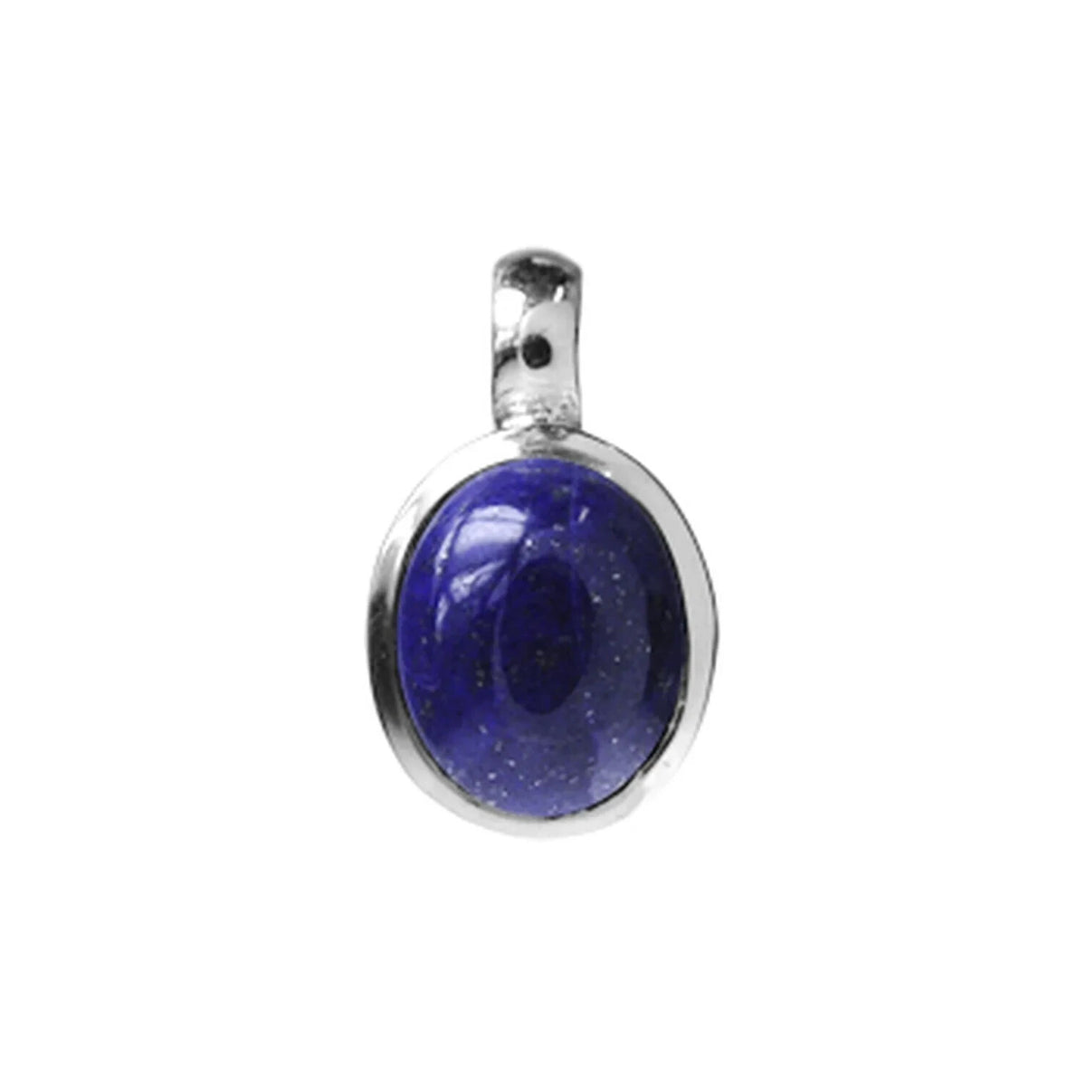 Oval Lapis Lazuli Pendant Sterling Silver 925 Hallmarked All Chain Lengths