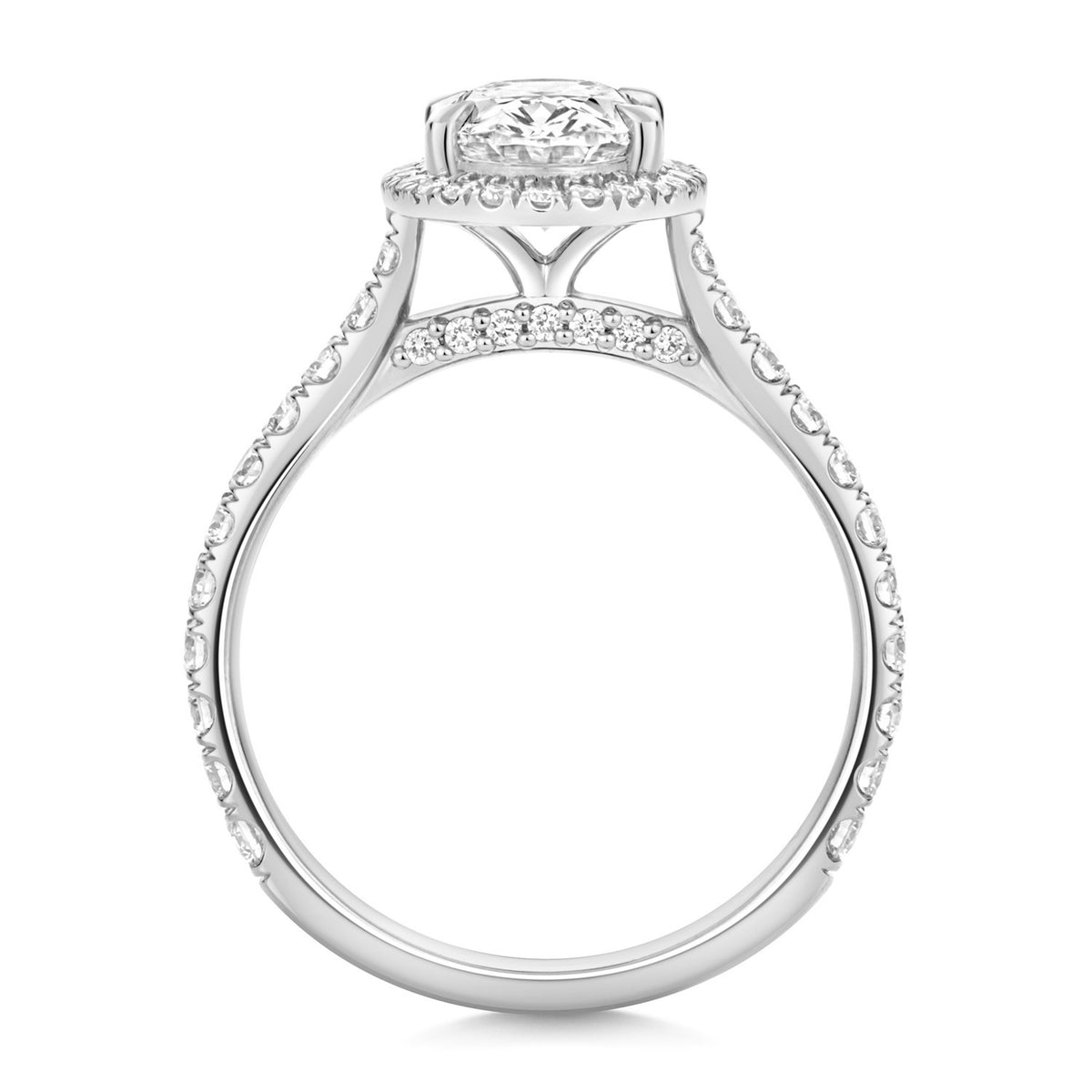 61 Lab-Grown Diamond Engagement Ring 18ct White Gold Hallmarked Sizes J - Q