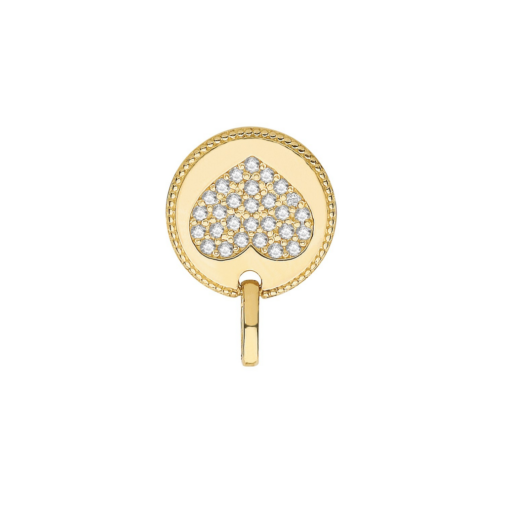 Cluster Heart 9ct Yellow Gold Pendant 375 Hallmarked All Chain Lengths