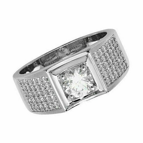 Men's Sterling Silver Signet Ring Engagement Gents 925 Hallmark Sizes L - X