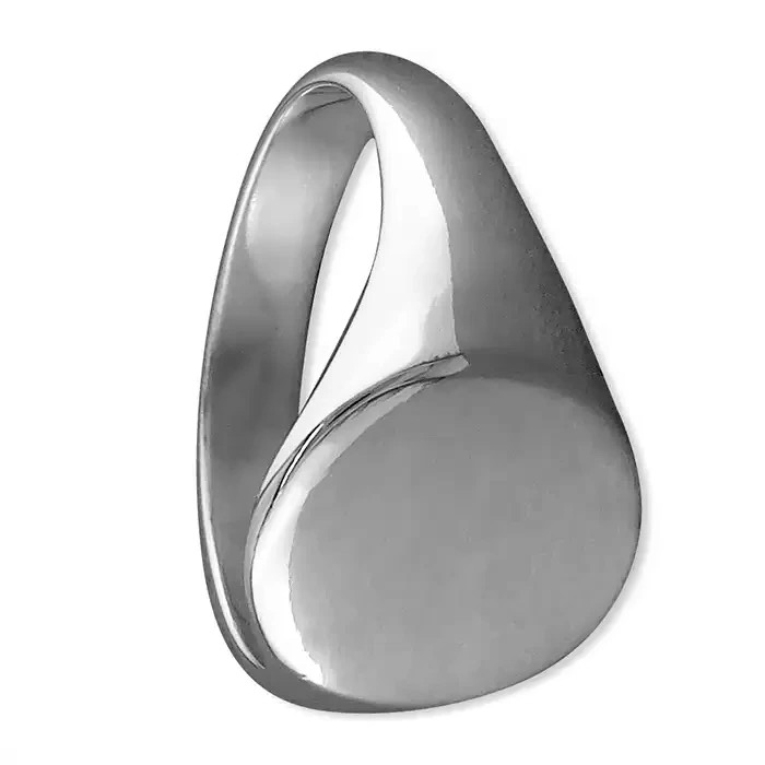 Sterling Silver Gents Ring Oval Signet Design Hallmarked Size M- Z British Made