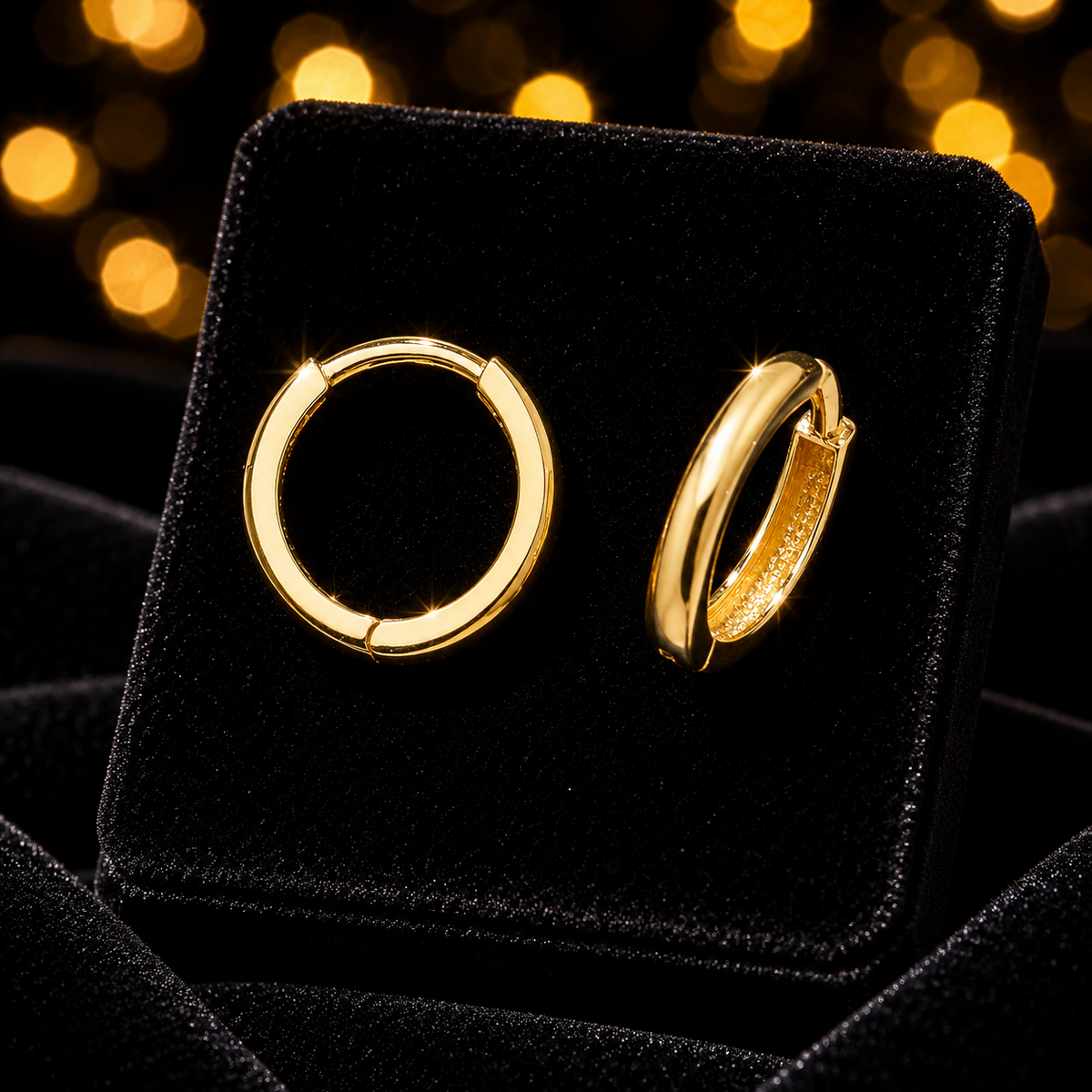9ct Yellow Gold 10mm Hoop Earrings British Made 375 Hallmarked Brand New Boxed