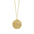 Diamond Cut Ripple Pendant 9ct Yellow Gold 375 Hallmarked British Made